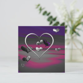 Ekos av ett metallkort Romantik