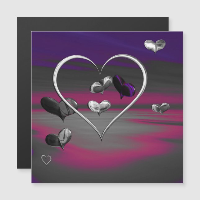 Ekos av metallisk Romantik-magnet (Fram/baksida)