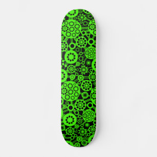 Ekosystem - Chartreuse på Black Old School Skateboard Bräda 18 Cm