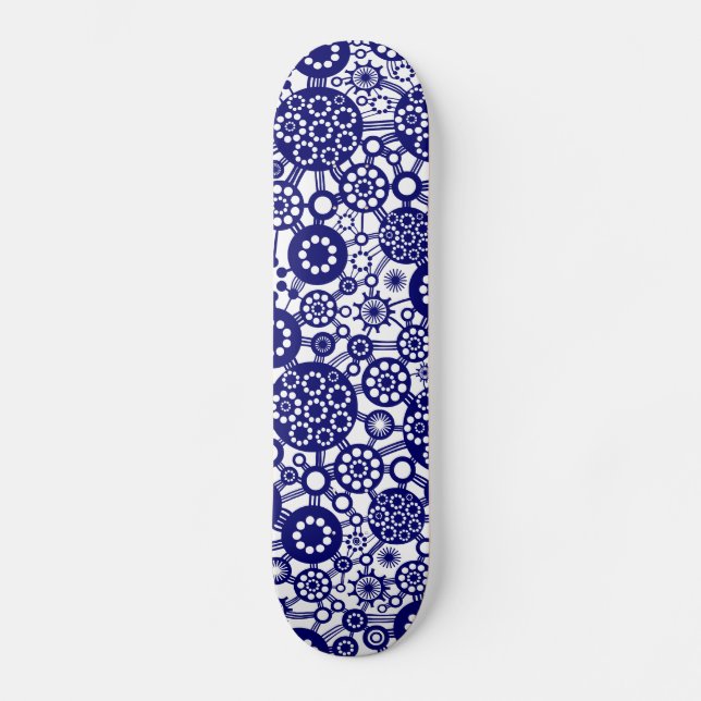 Ekosystem - djup flotta på vitt skateboard bräda 19,5 cm (Framsida)