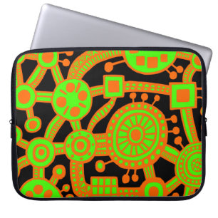 Ekosystem III som är orange och som är grön på Laptop Sleeve