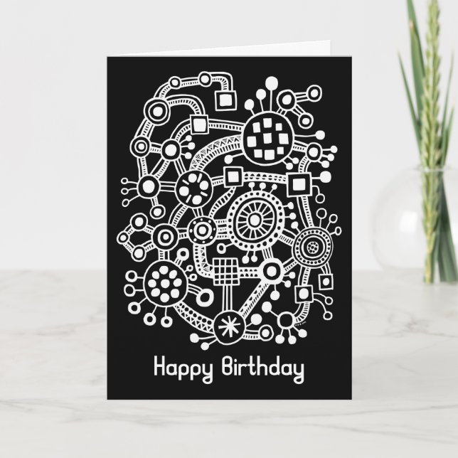 Ekosystem III - vit på svart Kort (Framsida)