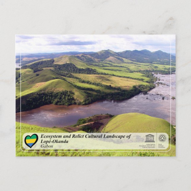 Ekosystem och kulturlandskap i Lopé-Okanda Vykort (Framsida)