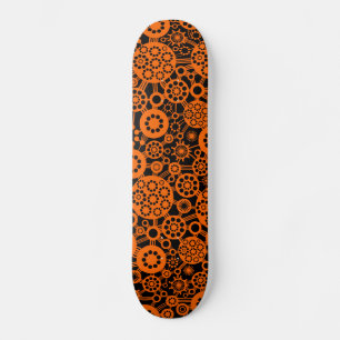 Ekosystem - Orange på svart Skateboard Bräda 21,5 Cm