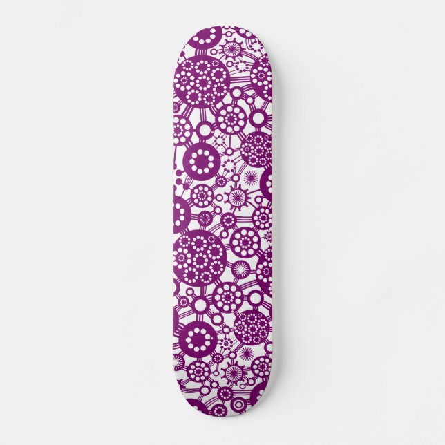 Ekosystem - Plum on White Mini Skateboard Bräda 18,5 Cm (Framsida)