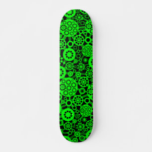 Ekosystem (Retro) - Grönt på svart Skateboard Bräda 19,5 Cm