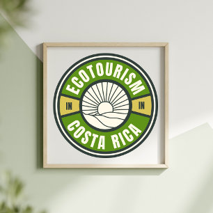 Ekoturism i Costa Rica Slow Travel Poster