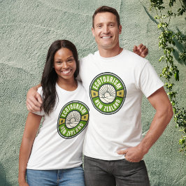 Ekoturism Nya Zeelands Grönt Slow Travel Logotyp T Shirt