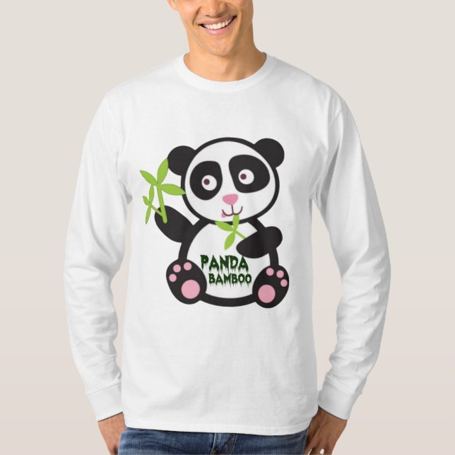 Ekovänlig Bamboo Panda T-Shirt  (Framsida)