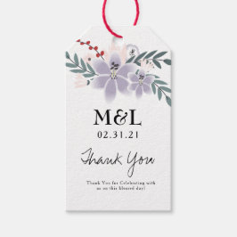 Ekovänliga Bröllops Lila Liljor Ombre Blommor Presentetikett