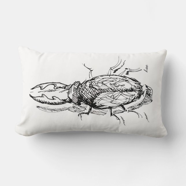 Ekoxeprovbläck skissar lumbarkudde (Framsida)