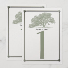 Ekplantage Bröllops Bordnummer Inbjudningar