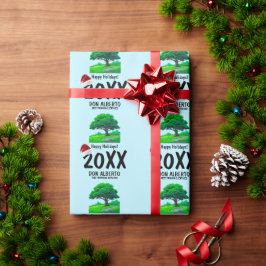 Ekträdlogotyp | Tomtehatt God Jul Företag Presentpapper
