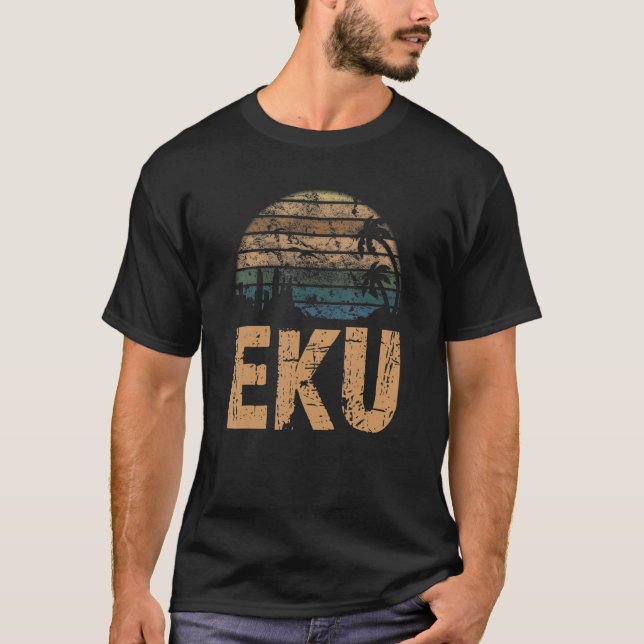 EKU Vintage Sunset Distress T Shirt (Framsida)