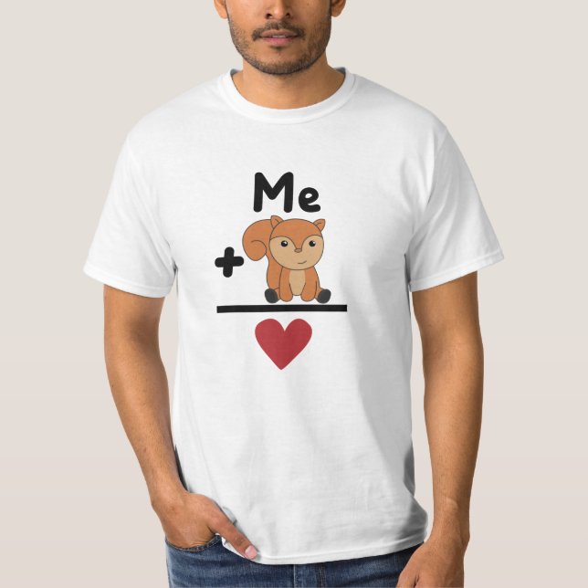 Ekvation av skog i Kärlek Heart T Shirt (Framsida)
