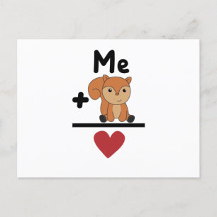 Ekvation av skog i Kärlek Heart Vykort