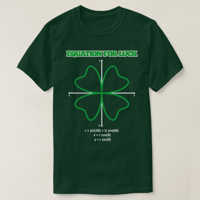Ekvation för Tur Klöver Irish Math Funny Teacher T Shirt (Design framsida)