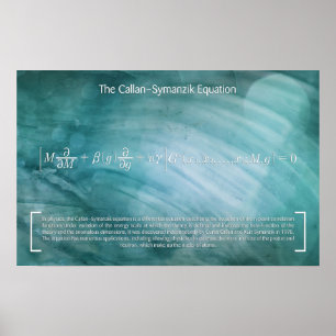 Ekvationen Callan-Symanzik - Math Poster