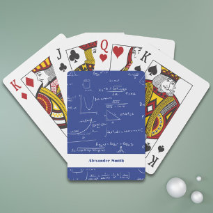 Ekvationer av enkla formler för Royal blå matemati Casinokort