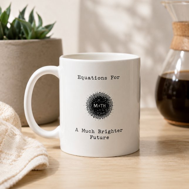 Ekvationer För En Mycket Ljusrörare Framtid Kaffemugg (Skapare uppladdad)