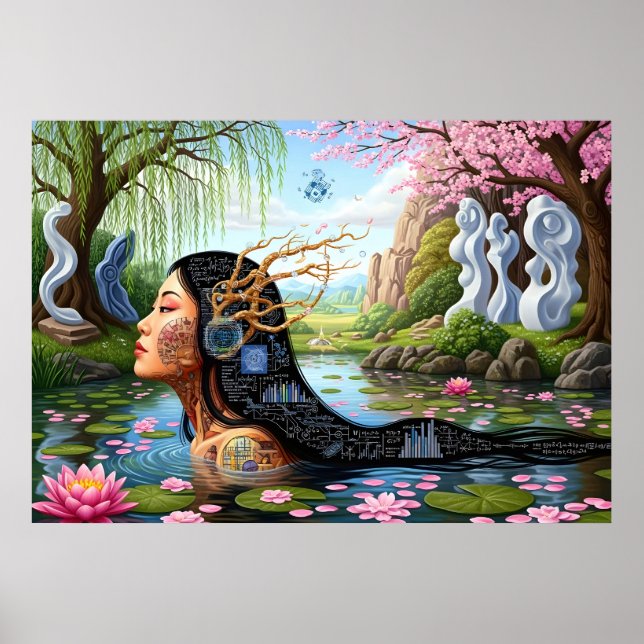 "Ekvationer i Bloom" - Ett digitalt Porträtt Poster (Framsidan)