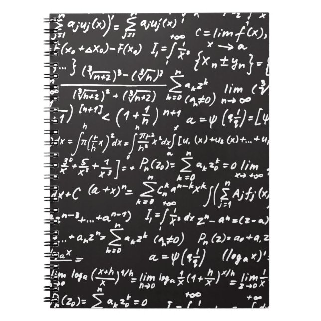 Ekvationer med kontur för matematik anteckningsbok (Framsidan)