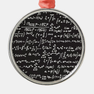 Ekvationer med kontur för matematik julgransprydnad metall