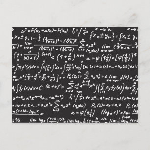 Ekvationer med kontur för matematik vykort
