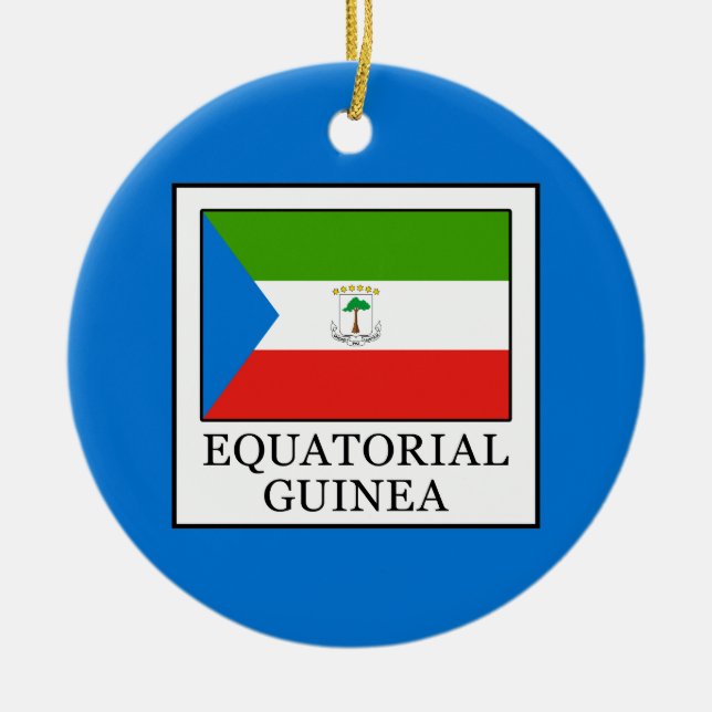 Ekvatorial-Guinea Julgransprydnad Keramik (Framsidan)