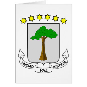 Ekvatorialguinea emblem hälsningskort