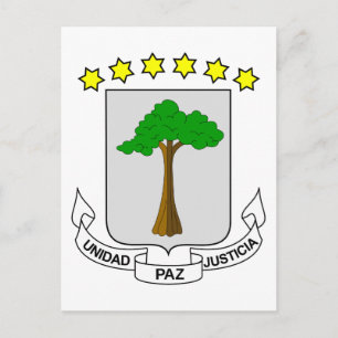 Ekvatorialguinea emblem vykort