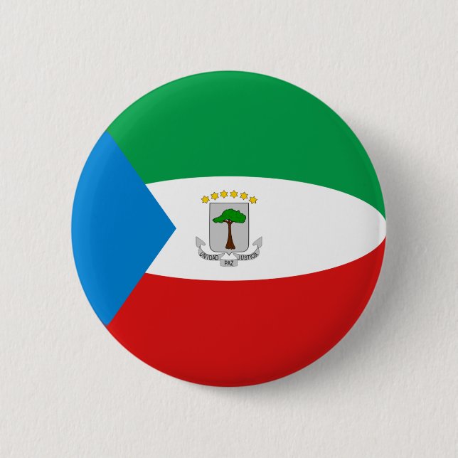 Ekvatorialguinea Fisheye Flagga Button Knapp (Framsida)