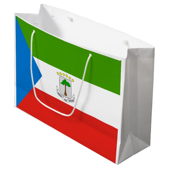 Ekvatorialguinea Flagga (Framsidan Vinklad)
