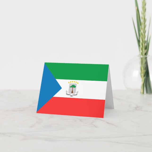 Ekvatorialguinea flagga anteckningskort (Framsida)