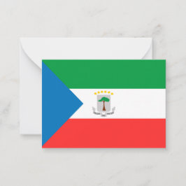 Ekvatorialguinea flagga anteckningskort
