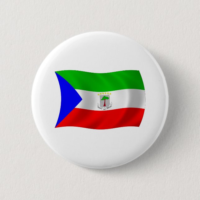 Ekvatorialguinea Flagga Knapp (Framsida)