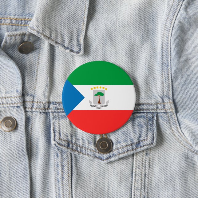 Ekvatorialguinea flagga knapp (In Situ)
