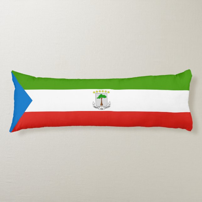 Ekvatorialguinea Flagga Kroppskudde (Framsidan)