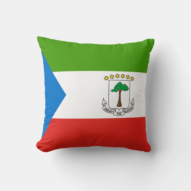 Ekvatorialguinea Flagga Kudde (Framsida)