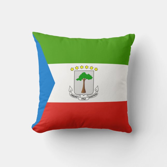 Ekvatorialguinea Flagga Kudde (Framsida)