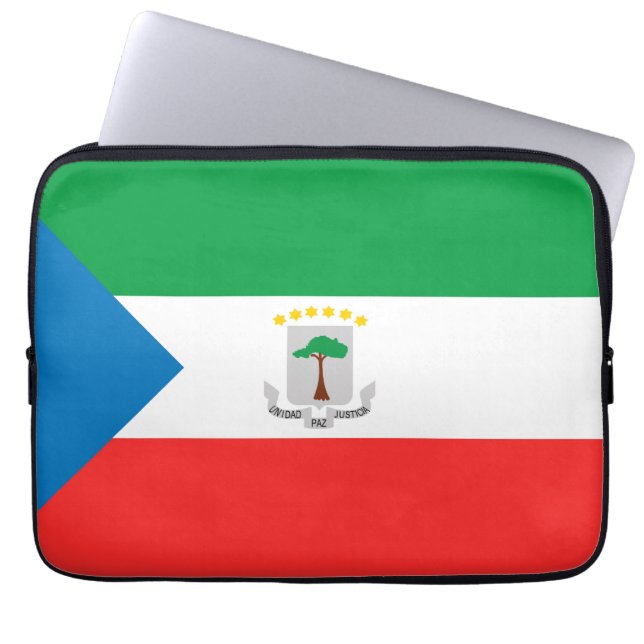 Ekvatorialguinea flagga laptop fodral (Framsidan)