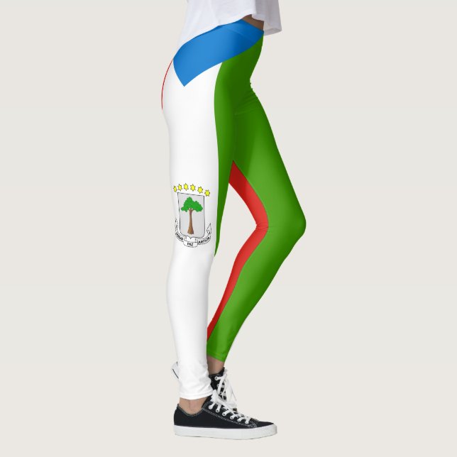 Ekvatorialguinea Flagga Leggings (Höger)