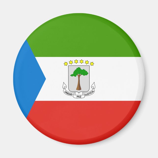 Ekvatorialguinea Flagga Magnet (Framsidan)