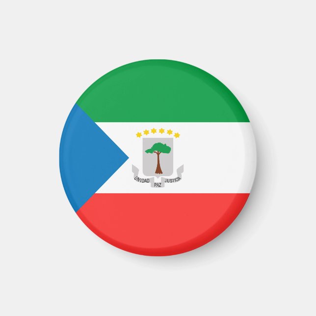 Ekvatorialguinea flagga magnet (Framsidan)
