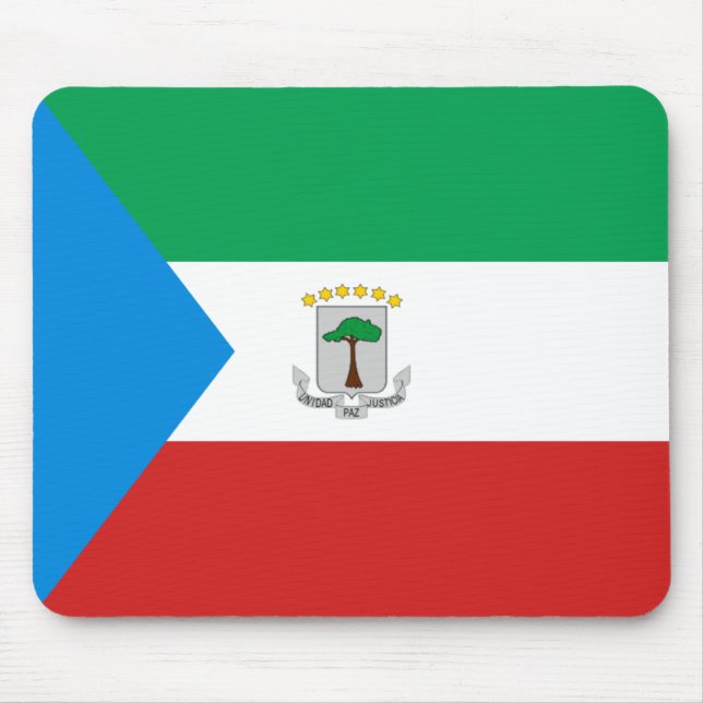 Ekvatorialguinea Flagga Mousepad Musmatta (Framsidan)