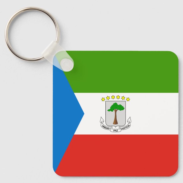 Ekvatorialguinea Flagga Nyckelring (Framsida)