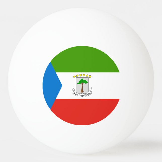 Ekvatorialguinea Flagga Pingisboll (Framsidan)