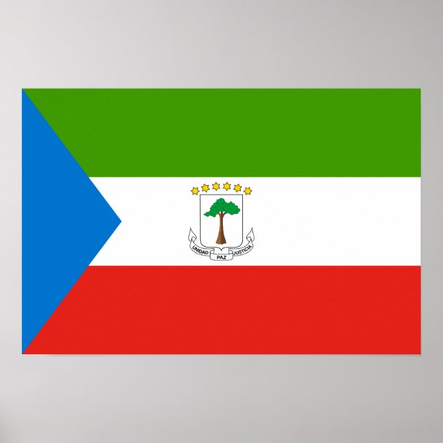 Ekvatorialguinea flagga poster (Framsidan)
