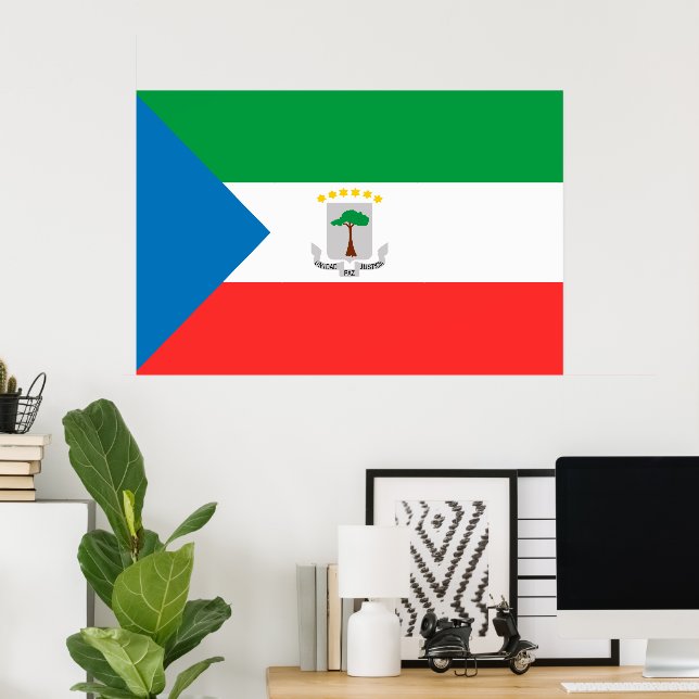Ekvatorialguinea flagga poster (Hemmakontoret)