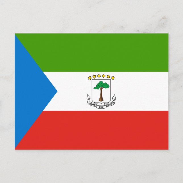 Ekvatorialguinea Flagga Postkort Vykort (Framsida)